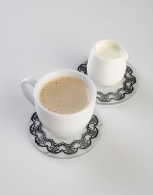 çay veya bir arka plan üzerinde sıcak çay Kupası.