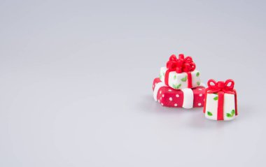 pasta Dekorasyonu veya ev yapımı Noel kek dekorasyon backgro üzerinde