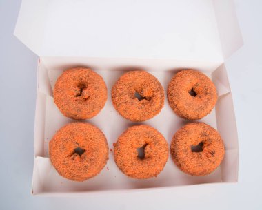 çörek veya bir arka plan üzerinde çörek kutusu.