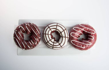 çörek veya bir arka plan üzerinde taze çörek.