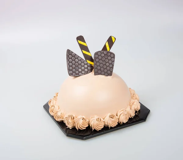 ケーキやチョコレート ケーキの背景に. — ストック写真