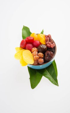 meyve ya da korunmuş mix meyve arka planda korunmuş.