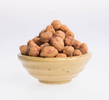 Fıstık veya bir arka plan üzerine kavrulmuş fıstık.