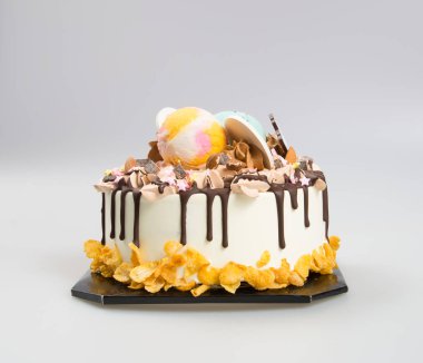 kek ya da pasta dondurma arka plan üzerinde.