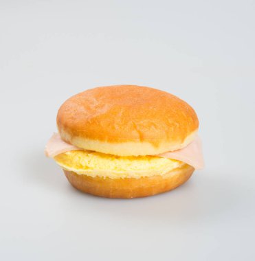 Burger veya çörek ham burger bir arka plan üzerinde.