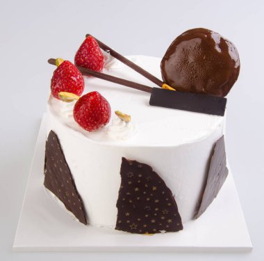 pasta, dondurma pasta arka plan üzerinde