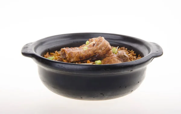 Claypot 돼지고기 쌀입니다. 아시아 음식 — 스톡 사진