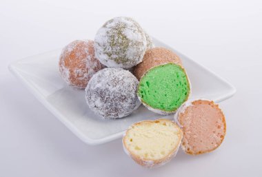 çörek. ufaklıklar donuts arka plan üzerinde