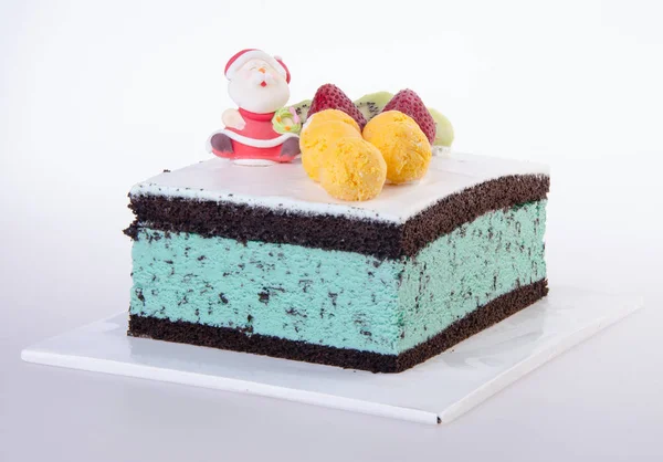 Taart, christmas ice cream cake — Stockfoto