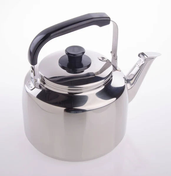 Kettle with whistle on background. — Stock Photo, Image