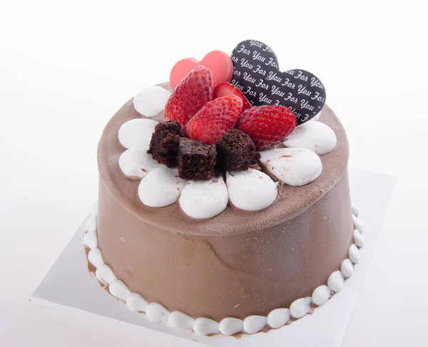 Dondurma. Çikolatalı dondurmalı kek — Stok fotoğraf