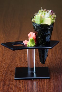 Japon mutfağı. el rulo üzerinde arka plan