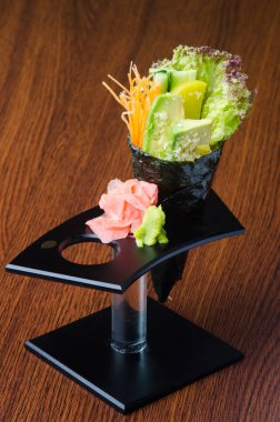 Japon mutfağı. el rulo üzerinde arka plan