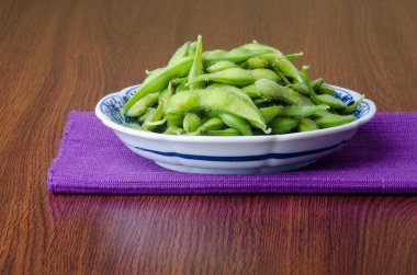 Japon mutfağı. arka planda Japon soya