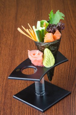 Japon mutfağı. el rulo üzerinde arka plan