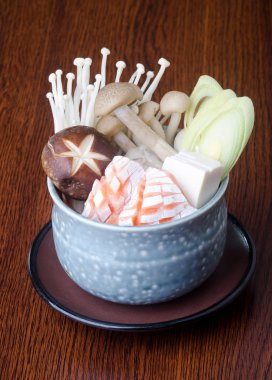 Japon mutfağı. arka planda çorbası