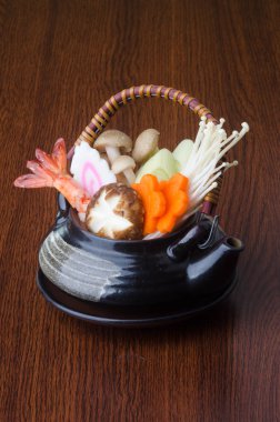 Japon mutfağı. arka planda çorbası