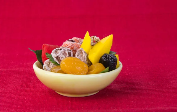 Preserved fruits & Dried fruits. Food Snack on a Background — Stock Photo, Image