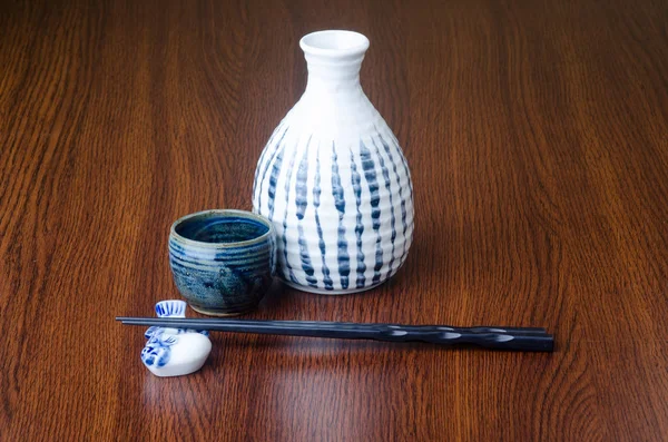 Japanese cuisine. sake on the background — Stock Photo, Image