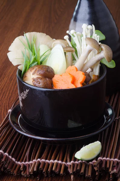 Japanese cuisine. soup on the background — Stock Photo, Image