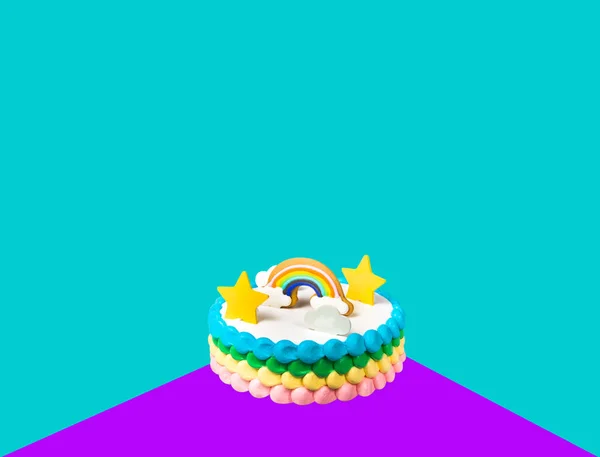 Торт або торт на день народження на фоні . — стокове фото