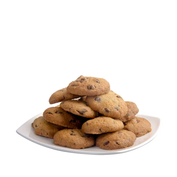 Cookies ou biscuits aux pépites de chocolat avec design conceptuel . — Photo