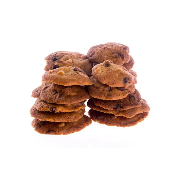 Biscotti o gocce di cioccolato biscotti con design concettuale . — Foto Stock