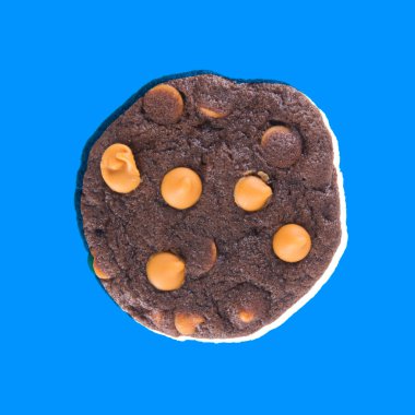 Kurabiye ya da kavram tasarımlı çikolatalı kurabiye..