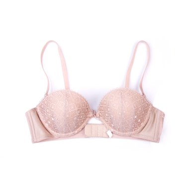 sütyen veya kahverengi sütyen beyaz arkaplanda.