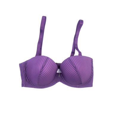 sütyen ya da mor renkli sütyen beyaz arkaplanda