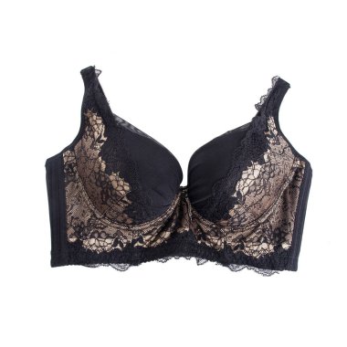 sütyen ya da siyah sütyen beyaz arkaplanda.