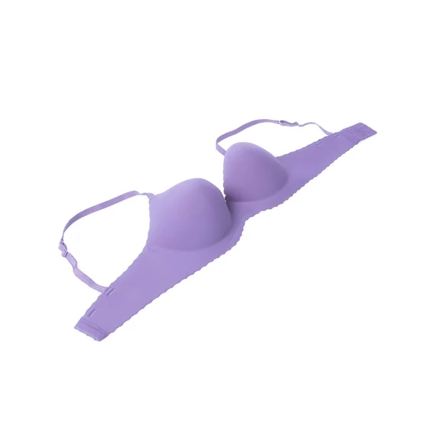 Бюстгальтер или фиолетовый цвет на белом фоне — стоковое фото