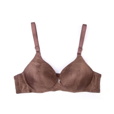 sütyen veya kahverengi sütyen beyaz arkaplanda.