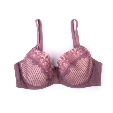 sütyen veya kahverengi sütyen beyaz arkaplanda.