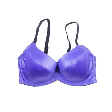 sütyen ya da mor renkli sütyen beyaz arkaplanda