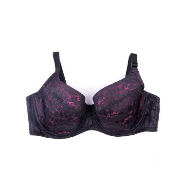 sütyen ya da siyah sütyen beyaz arkaplanda.