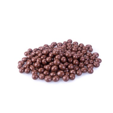 Çikolatalı top ya da bir arka plan üzerinde çikolatalı bonbon.