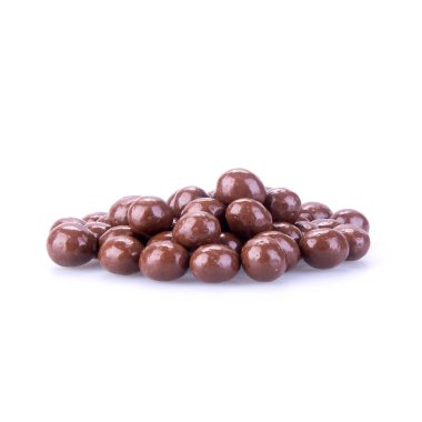 Çikolatalı top ya da bir arka plan üzerinde çikolatalı bonbon.
