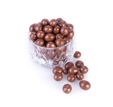 Yeni arka planda çikolata topu veya çikolata topları.