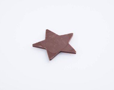 Bir arka plan üzerinde çikolata veya çikolata yıldız.