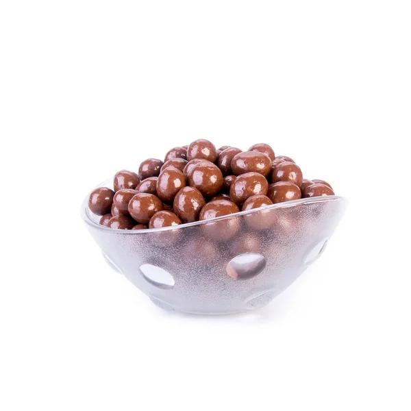 Шоколадный шар или шоколадные шарики на заднем плане . — стоковое фото