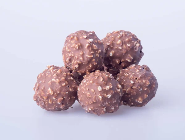 Chocolate ball or chocolate balls background new. — Stock Photo, Image