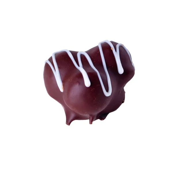 Čokoládové koule nebo čokoládové bonbony na pozadí. — Stock fotografie