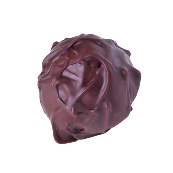 Çikolatalı top ya da arka plan olarak el yapımı çikolata topu. — Stok fotoğraf