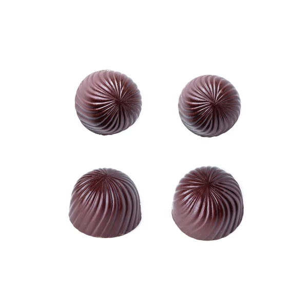 Csokoládé vagy válogatott csokoládé háttér. — Stock Fotó