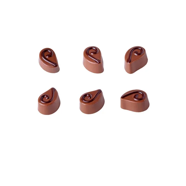 Chocolate ou chocolate variado em um fundo . Imagens Royalty-Free