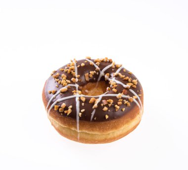 Çörek ya da çörek beyaz arka planda izole edilmiş..