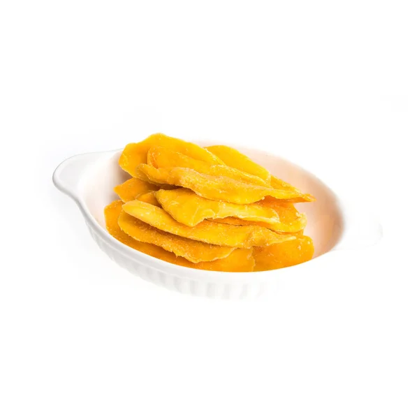 Mango essiccato o fette di Mango essiccato su uno sfondo nuovo . — Foto Stock
