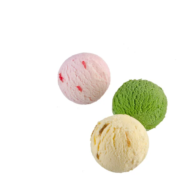 Ice cream or ice cream scoop on background new. — Stock Photo, Image