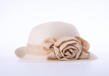 Şapka ya da bayan hasır şapka yeni bir arka planda.